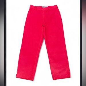 NWT Frank & Eileen Kinsale Red High Rise Wide Leg Pants Sz 6